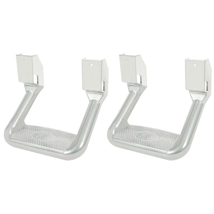 ECOTRIC Universal Side Step Compatible with Chevy (Chevrolet), Ford, Toyota, GMC, Dodge RAM, Jeep, Set of 2, Polishing Aluminum Silvery