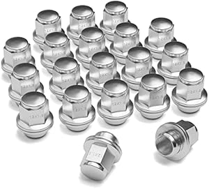 12x1.5 Lug Nuts 20 Pcs Chrome Closed End Mag Style Lug Nuts with Washer 13/16'' (21mm) Hex Compatible for Toyota Camry/Corolla/Tacoma Lexus 5 Lug 4 Lug Wheels