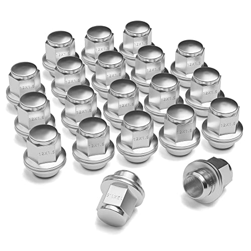 12x1.5 Lug Nuts 20 Pcs Chrome Closed End Mag Style Lug Nuts with Washer 13/16'' (21mm) Hex Compatible for Toyota Camry/Corolla/Tacoma Lexus 5 Lug 4 Lug Wheels