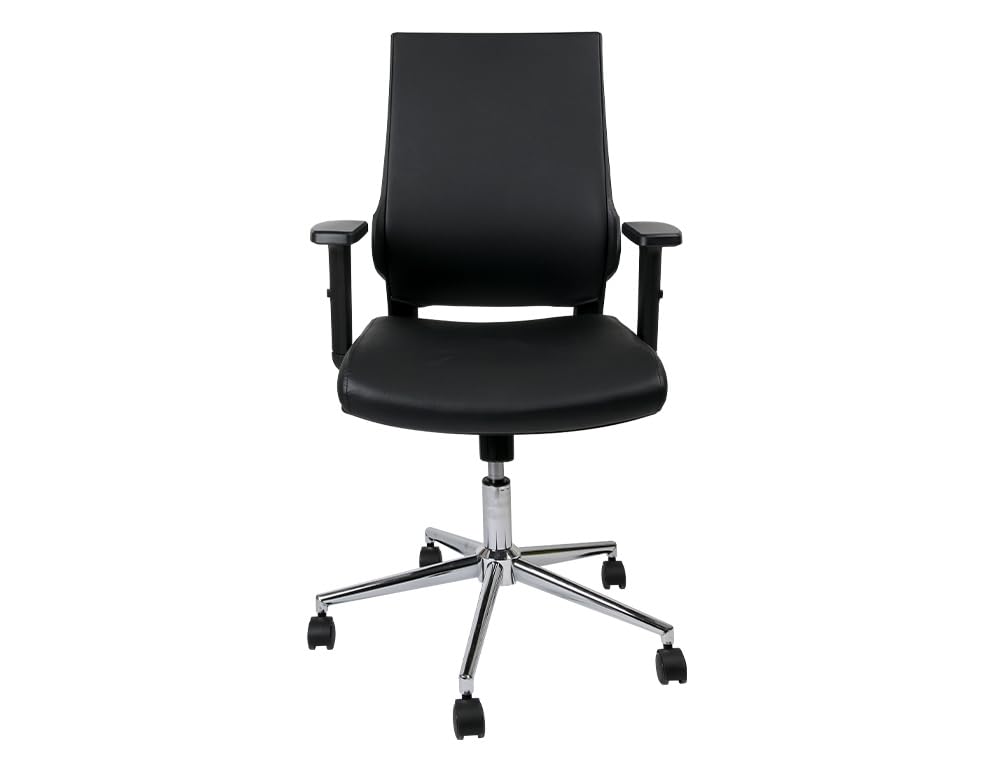 Chaise pivotante dossier moyen Q-Connect fauteuil de bureau réglable noir