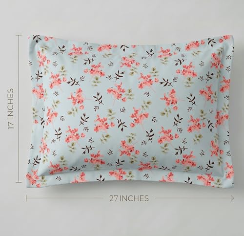 Image of VAS COLLECTIONS Cotton Pillow Cover Set of 2 (17x27 Inches) | Ultra Soft Breathable Pillow Cases for Bed | Skin Friendly, Fade Resistant & Comfortable Pillow Covers for Bedroom Decor (Light Pink)