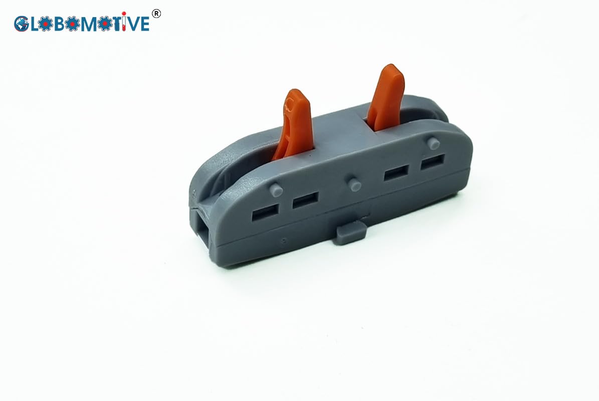 Globomotive Wire Connector, Universal Compact Wiring Terminals - 1 Circuit Inline Splices Electric Connectors, Conductor Clamp, Push-in Terminal Block, Quick Splice, 10 Pieces 1