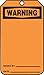 Accuform Signs MWGT205CTP Safety Tag, Legend "Warning (Blank)", 5.75" Length x 3.25" Width x 0.010" Thickness, PF-Cardstock, Black on Orange (Pack of 25)