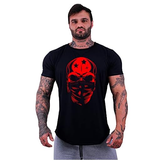 Camiseta Longline Masculina MXD Conceito Estampa Caveira Skull Academia