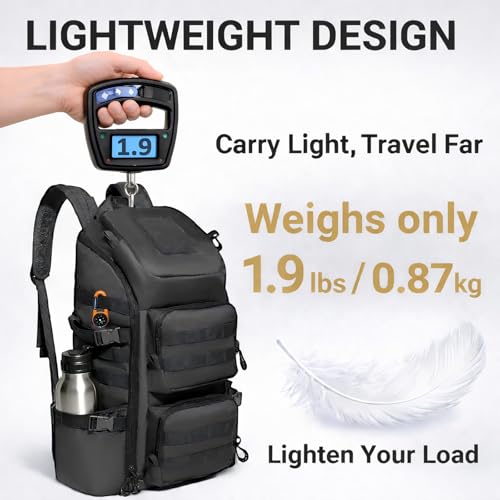 Lightweight Tactical Backpacks with Laptop Compartment for Men 40L EDC MOLLE Military Style 17 in Computer with Cup Holder Travel Hiking Daypack