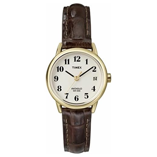 Timex Easy Reader T20071 - Reloj de pulsera para mujer (25 mm), color marrón