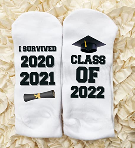 Funky Fun Socks With Sayings: Handcrafted Novelty Delights for All Ages, Versatile Sizing for Sizes 6-14, Exceptional Comfort & Durability, Graduation Themed Collection2