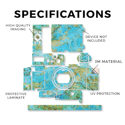 Image of Glossy Glitter Camera Skin Compatible with Sony ZV-1 Mark II (2023) - Teal Marble - Premium 3M Vinyl Protective Wrap Decal Cover - Easy to Apply | Crafted in the USA by MightySkins