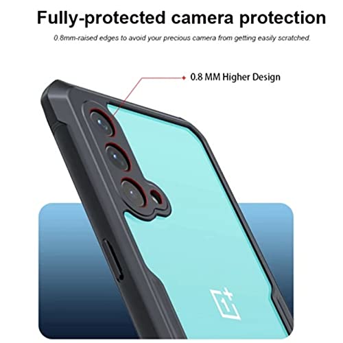 Image of RIGGEAR Xundd Back Cover Case for OnePlus Nord CE 5G (Armor|PC and TPU|Black|Clear)