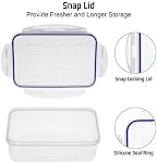 Food Storage Containers with Lids Airtight, Plastic Food Container Set, SIKITUT Airtight Storage Containers(8 Pack) for Home, Kitchen, Leak Proof, BPA-Free