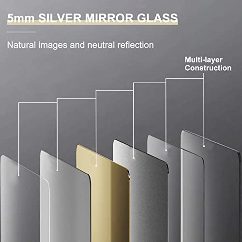 YOSHOOT-Rustic-Wooden-Framed-Wall-Mirror-Natural-Wood-Bathroom-Vanity-Mirror-for-Farmhouse-Decor-Vertical-or-Horizontal-Hanging YOSHOOT Rustic Wooden Framed Wall Mirror Natural Wood Bathroom Vanity Mirror for Farmhouse Decor Vertical or Horizontal Hanging