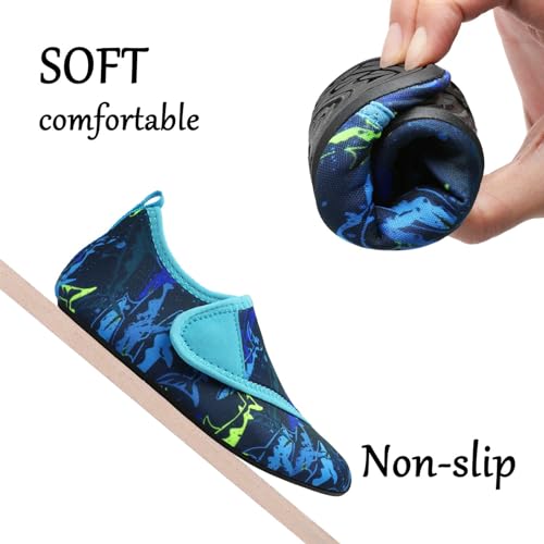 Generic Child's Beach Socks Anti Slip Diving Shoes Breathable Water Socks Beach Outdoor Diving High Wedge Sandals for Kids 5