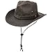 STETSON Chapeau Diaz Outdoor Femme/Homme - de Cowboy en Tissu Look Vintage avec jugulaire, Passepoil, à Franges Printemps-été - M (56-57 cm) Marron