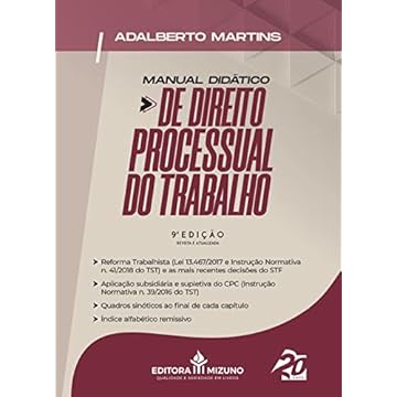 Capa do livro Manual Didático de Direito Processual do Trabalho - 9ª Edição