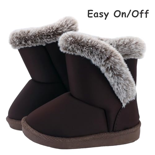 Image of Femizee Girls Boys Warm Winter Boots Kids Outdoor Snow Boots(Toddler /Little Kid)