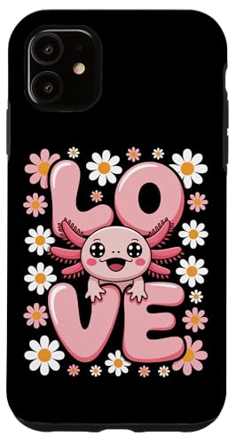 Axolotl Whisperer Groovy Love ���g�� �f�C�W�[�A�[�g �X�}�z�P�[�X iPhone 11 �p