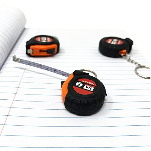 Tsy Tool T11G 3 Pieces 1M/3Ft Mini Keychain Portable Retractable Steel Tape Metric/Inch Measuring Tape Ruler Slide Lock For Body Measure thumb #7