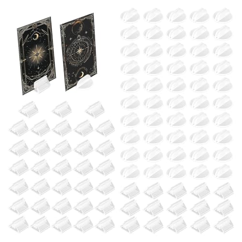 Porte-cartes transparent avec base stable à trois côtés recyclables - 2