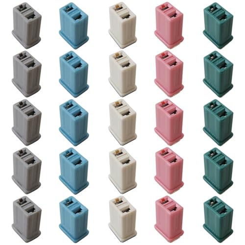 Kit de fusibles automotrices Xspeedonline M-CASE, 25 piezas, fusibles microcartucho multicolor de 15 a 40 A para autos y SUV miniatura 7