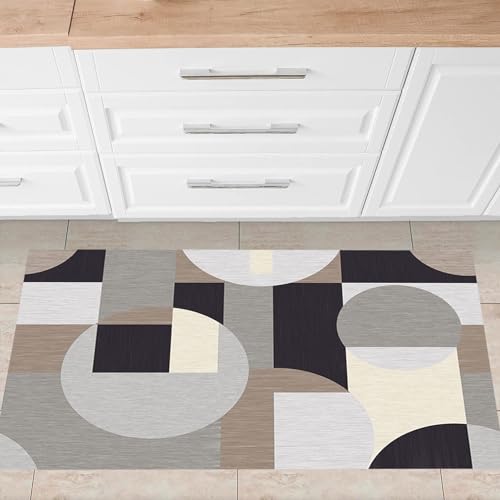 Tapis de couloir long 50x120cm lavable et géométrique - 3