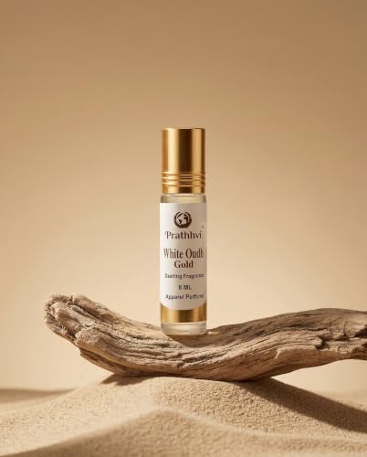 Image of White Oudh Gold Attar Roll-On Perfume Oil - 8 ml | Alcohol Free | Long Lasting Rich Fragrance | Men & Women | Pocket Size Travel Friendly Roll On | Daily Wear (Pack of 2)