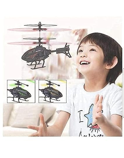 Image of TAMADAA Outdoor Flying Helicopter with Hand Induction Watch | Electronic Radio RC Remote Control Toy | Charging Helicopter with 3D Light & Safety Sensor for Kids