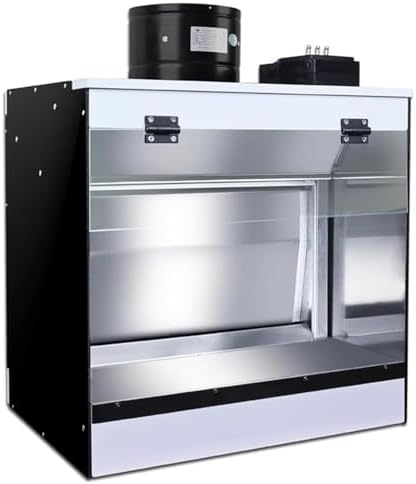 Airbrush Spray Booth with Waterfall & LED Lighting, 5500K Color Temperature, 50x50x40cm Craft Table with Water Curtain Exhaust for Optimal Airflow