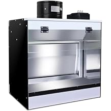 Airbrush Spray Booth with Waterfall, Craft Table Airbrush Booth Color temperature 5500K with Water Curtain Exhausting Air LED Lighting,40x50x40cm