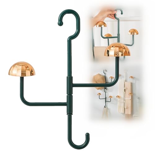 360 Degree Rotatable Light Luxury Multifunctional Hanging Storage Shelf, Hat Hanger Organizer Rack, Coat Rack Stand,Coat Hanger Rack, Flexible Coat Hanger Organizer for Closet Door Bedroom (C.)