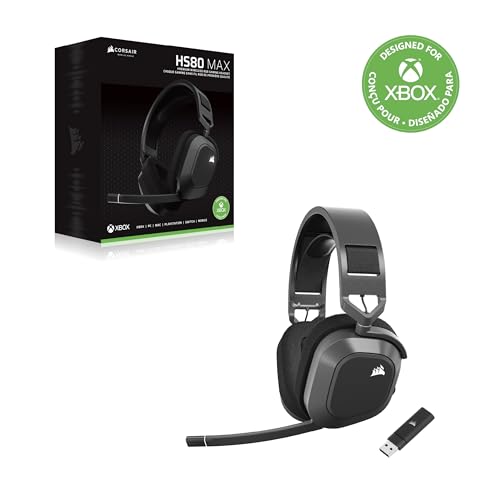 Corsair HS80 MAX Wireless Xbox Gaming Headset with Bluetooth – Dolby Atmos – Broadcast Quality Microphone – iCUE Compatible – Xbox, PC, Mac, Mobile – Steel Gray - image 8