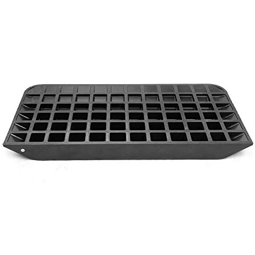 Scinotec 4" Rise Solid Rubber Power Wheelchair Threshold Ramp Doorway (4" Rise, 1 Pack-Black) #TOP3