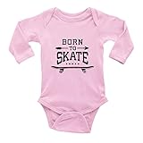 Skateboard Born To Skate Baby Bodysuit Long Sleeve Playsuit Infant Onesie Clothes