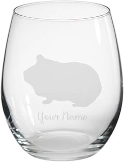 Personalised Guinea Pig Engraved Stemless Tumbler Glass, Gift for Women, Gift for Men, Guinea Pig Gift