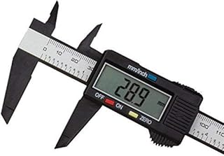 Diagtree 150mm 6inch LCD Digital Electronic Digital Vernier Caliper Carbon Fiber Vernier Caliper Gauge Micrometer Measuring Micrometer - Auto Off Featured Measuring Tool