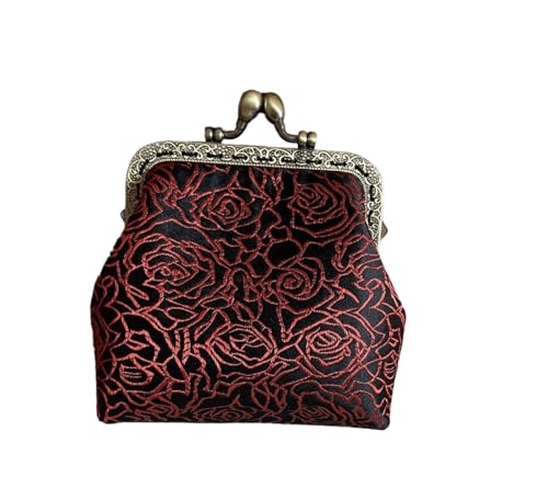 Exquisite embroidery vintage coin purse mini bag mouth red envelope handbag mouth gold small bag