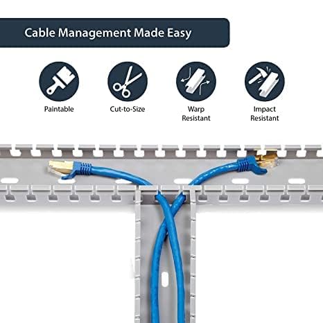 Image of PVC AR Duct Cable Tray Managers /Wiring Channels /Cable Tray PVC FRLS Type 50 cm (Size -25 X 25)