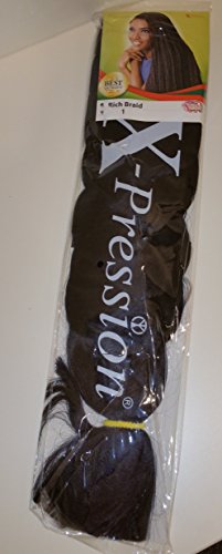 X-Pression Rich Braid Hair Extension - African Version (Pack of 3) Color 1