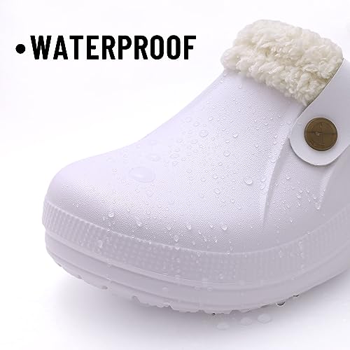 Image of Beslip Fur Lined Clogs for Women & Men Fuzzy Slippers with Memory Foam