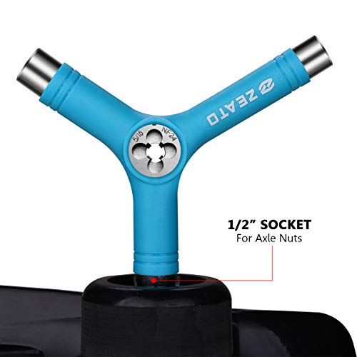 image for Zeato All-In-One Skate Tools Multi-function Portable Skateboard Y Tool