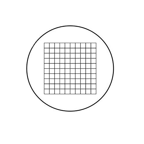 Microscope Micrometer Net Shaped Eyepiece Micrometer Microscope Calibration Ruler Slides Area Measuring Microscope Micrometer (C5)