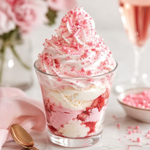 Image of Sprinkles for Cake Decorating Edible Pearls 10.8oz Pink Pearl Sprinkles