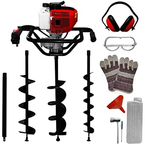 52cc Petrol Earth Auger with Attachments Cover