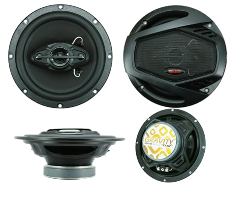 Gravity 4X New SGR654SX 6.5-Inch 4-Way 800 Watts Peak Power Handling Coaxial Car Audio Speakers CEA Rated Injection Cone Woofer Type 92 Decibel Sensitivity