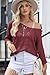 Dokotoo Womens Fashion Ladies Spring Summer Scoop Neck 3/4 Short Sleeve Crochet Top 2025 Pullover Sweaters Work Business Loose Shirts Beach Cover Ups for Women Burgundy XX-Large