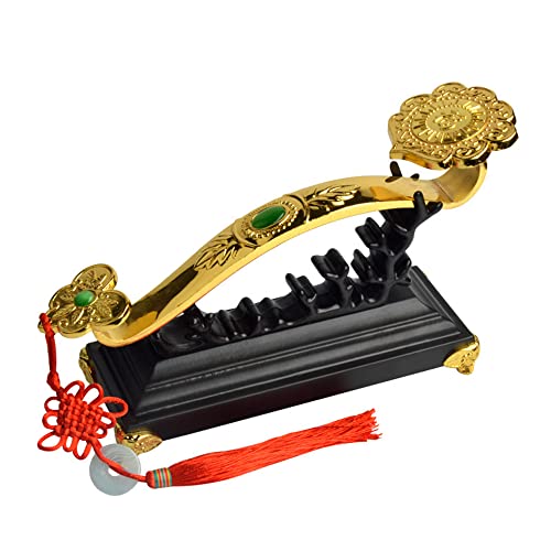 ZHXJXJ Feng Shui Golden Ruyi Statue, Chinese Power Scepter Crafts