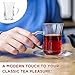 yersiz Turkish Tea Glasses With Handle - 6 pcs Tea Cups, Slim Waist Design and Thick Sole Prevent the Tea From Getting Cold, Capacity 145cc, 4 3/4 Oz, 2.5