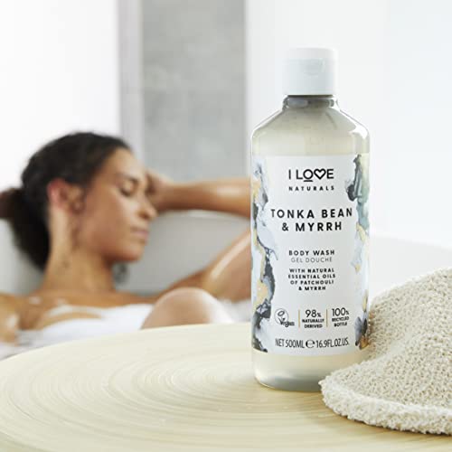 I Love Naturals Tonka Bean & Myrrh Nourishing Body Wash, Patchouli & Myrrh Oils, Gentle Cleanser with Essential Oils, Vegan - Image 2