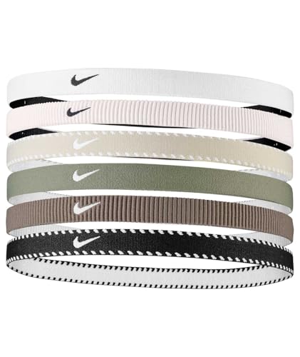 Nike Flex Classic Headbands 6PK Bandes élastiques pour cheveux Sport Army (6 unités)