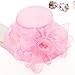 Derby Hats for Women 2025 Fashionable Tea Party Easter Church Organza Bowknot Hats Ladies Pill Box Hats British Sunday Hat Women's Fascinators Outfit Accessorie for Girls Women Hot Pink