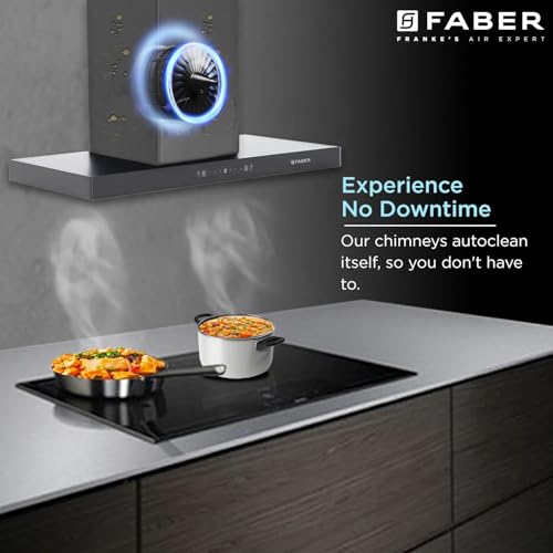 Image of Faber Cygnus 90cm 1400m /hr Autoclean Filterless T-Shape Chimney|Built-In Oil Collector|Odour Sensor|Touch & Gesture Control|12Yr Motor,5Yr Comprehensive Warranty by Faber | HOOD CYGNUS IN3DHCSCFLBK90